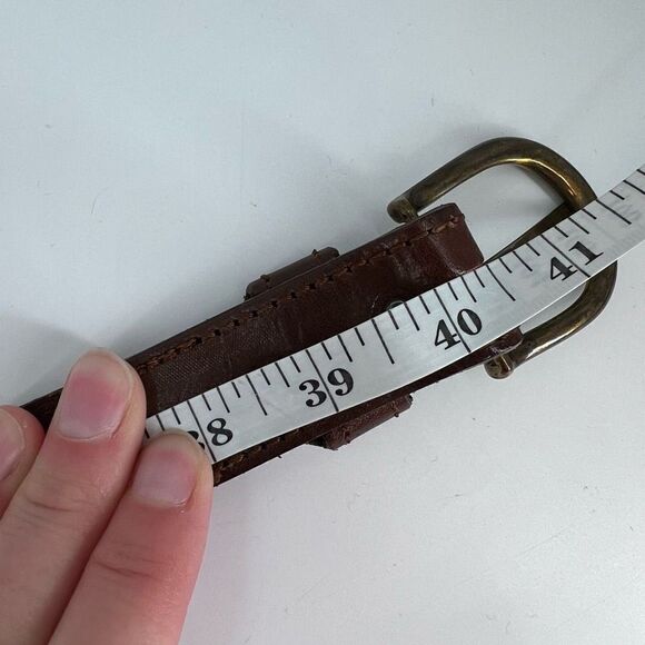 Vintage Women\'s Real Leather Stitch Point Adjustable Buckle‎ Belt Brown One Size main image 7